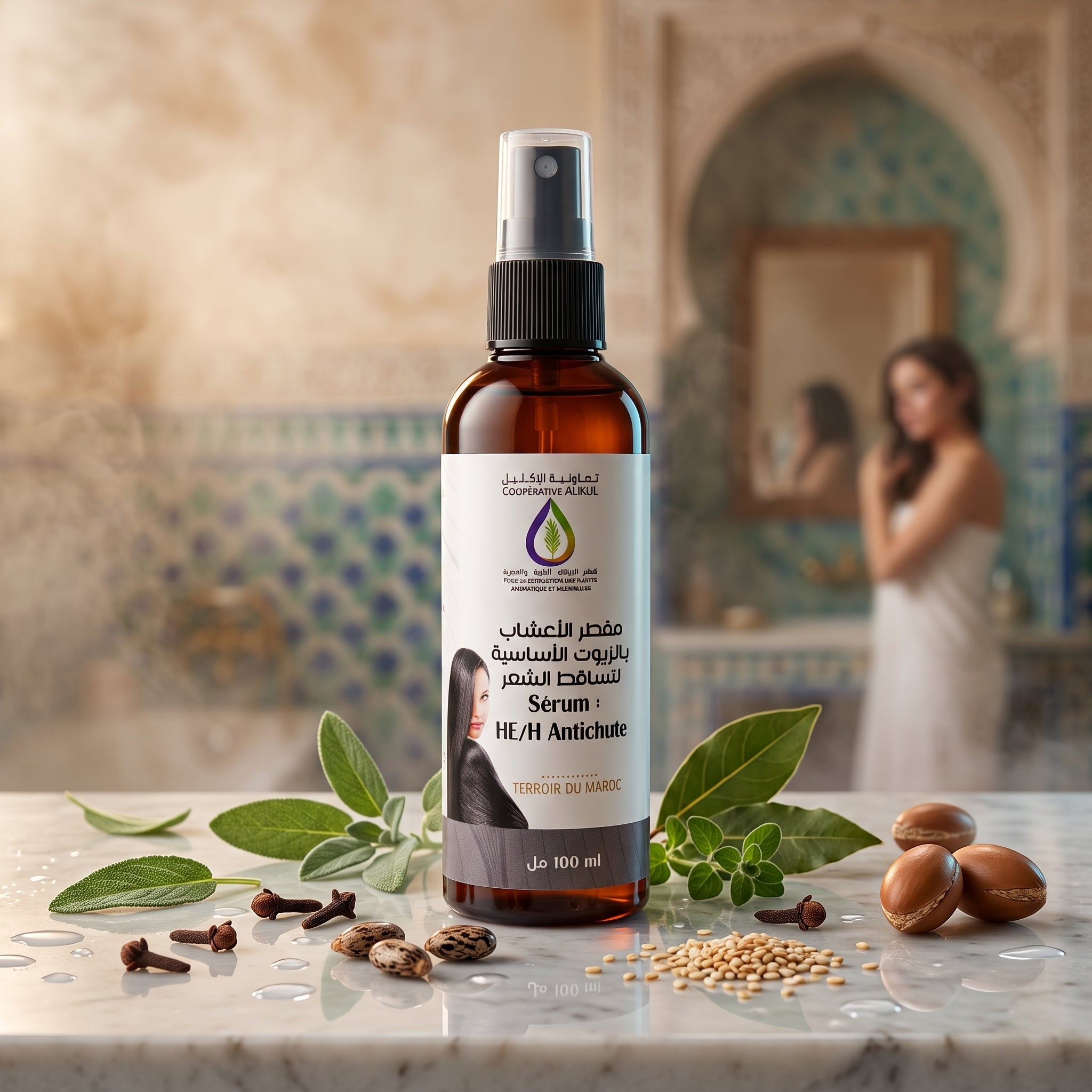 Huile antichute pour cheuveux bio naturel aliklil maroc 100ml