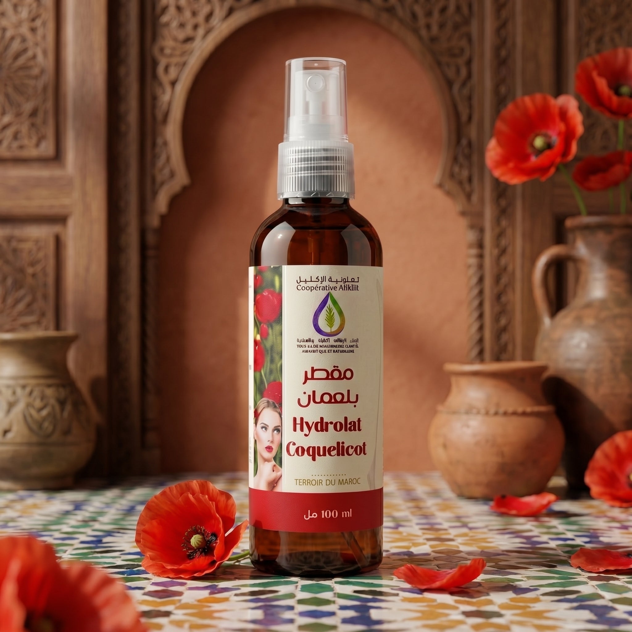 Hydrolat de coquelicot 100ml de la Coopérative AL IKLIL