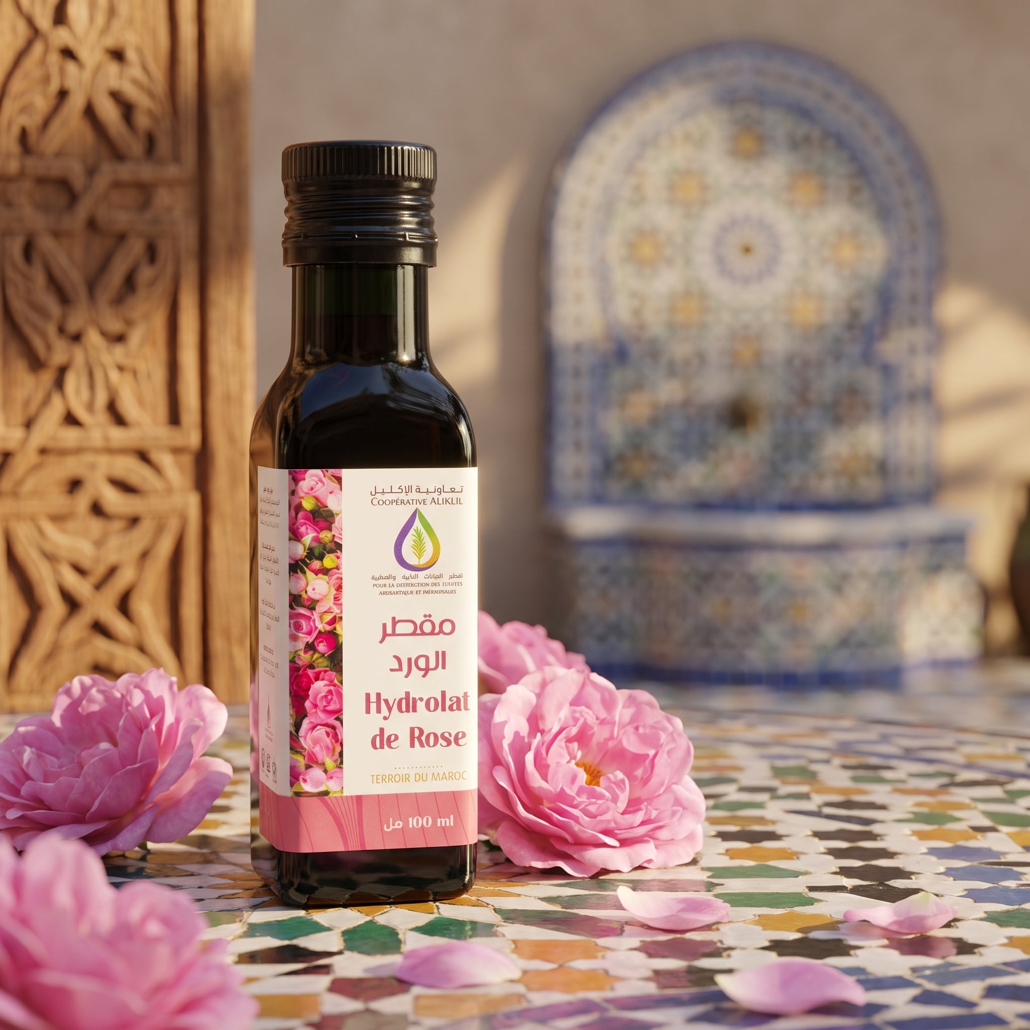Hydrolats de rose de damas de la Coopérative AL IKLIL 